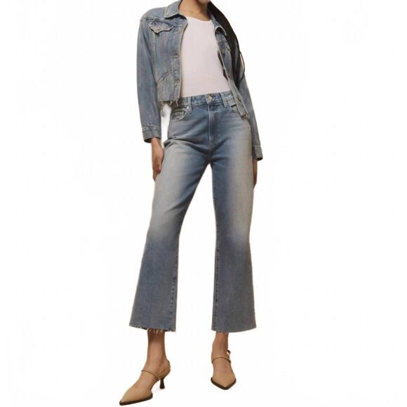 NEW PAIGE courtney raw hem jeans in la rambla